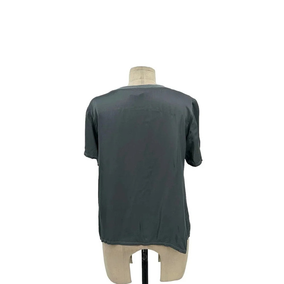 Nation LTD Marie Sateen Satin Tee Shirt Gray Size‎ Small - Picture 6 of 10